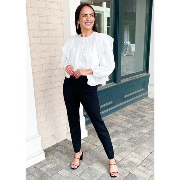 SPANX High Waist Straight Leg Ponte Pants in Classic Black Size Large - Picture 4 of 15